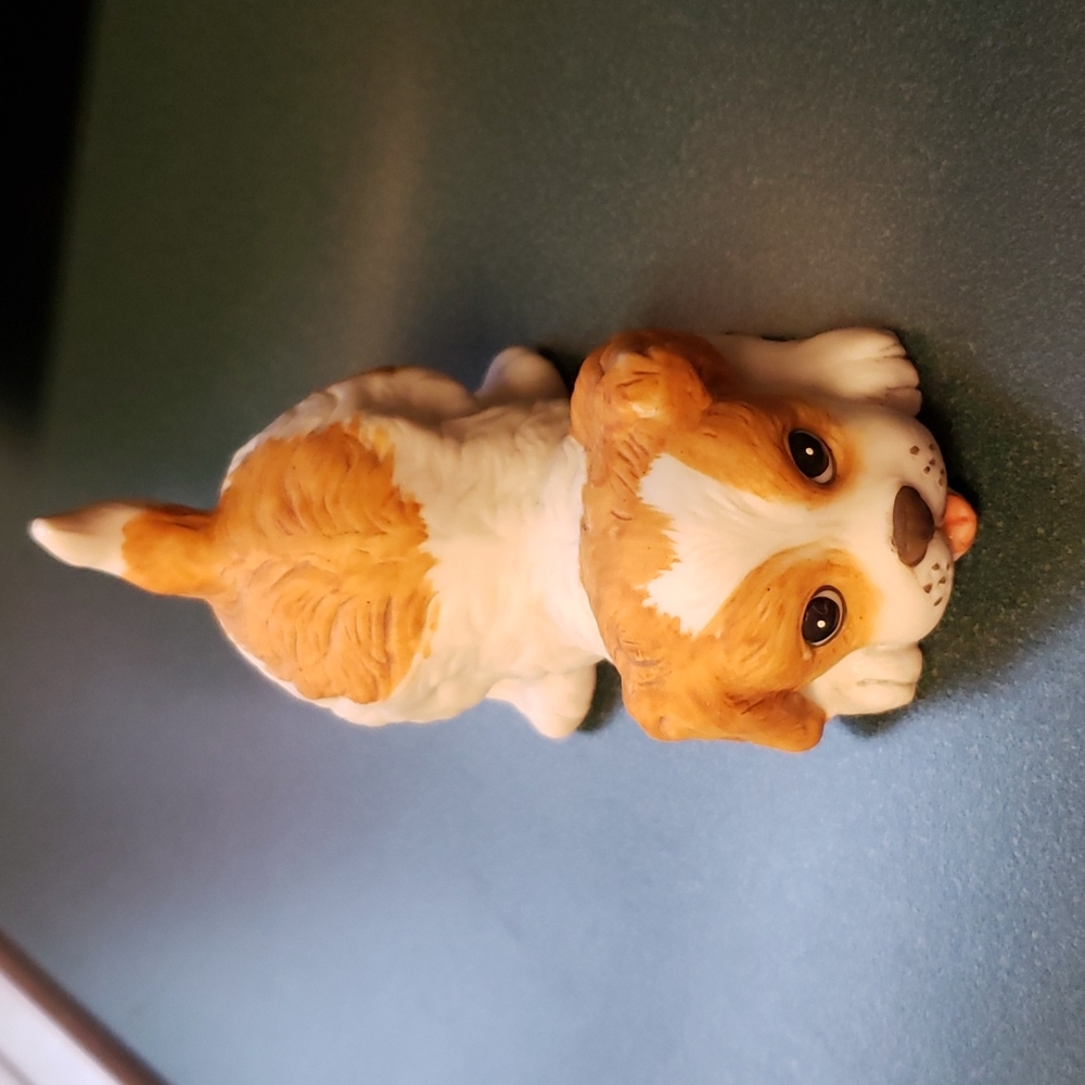 Home Interiors Homeco Set of 2 Tan and White Puppy Figurines. - Picture 4 of 7